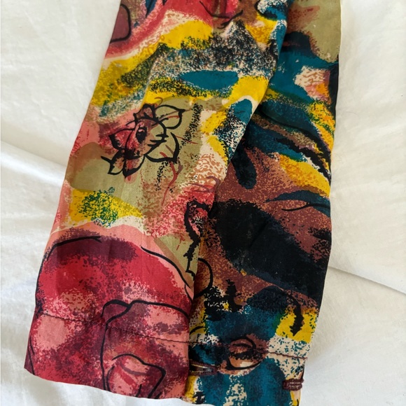 Floral print blouse 100% silk - Picture 3 of 5